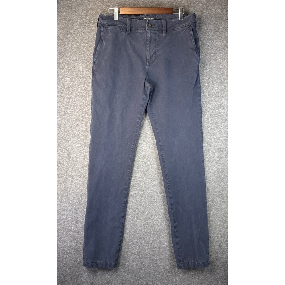 American Eagle Outfitters Mens Slim Fit‎ 360 Extreme Flex Pants Navy Blue 32x34